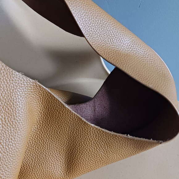 The ROW Bindle Three Caramel Grained Leather Hobo Bag - Picture 15 of 16